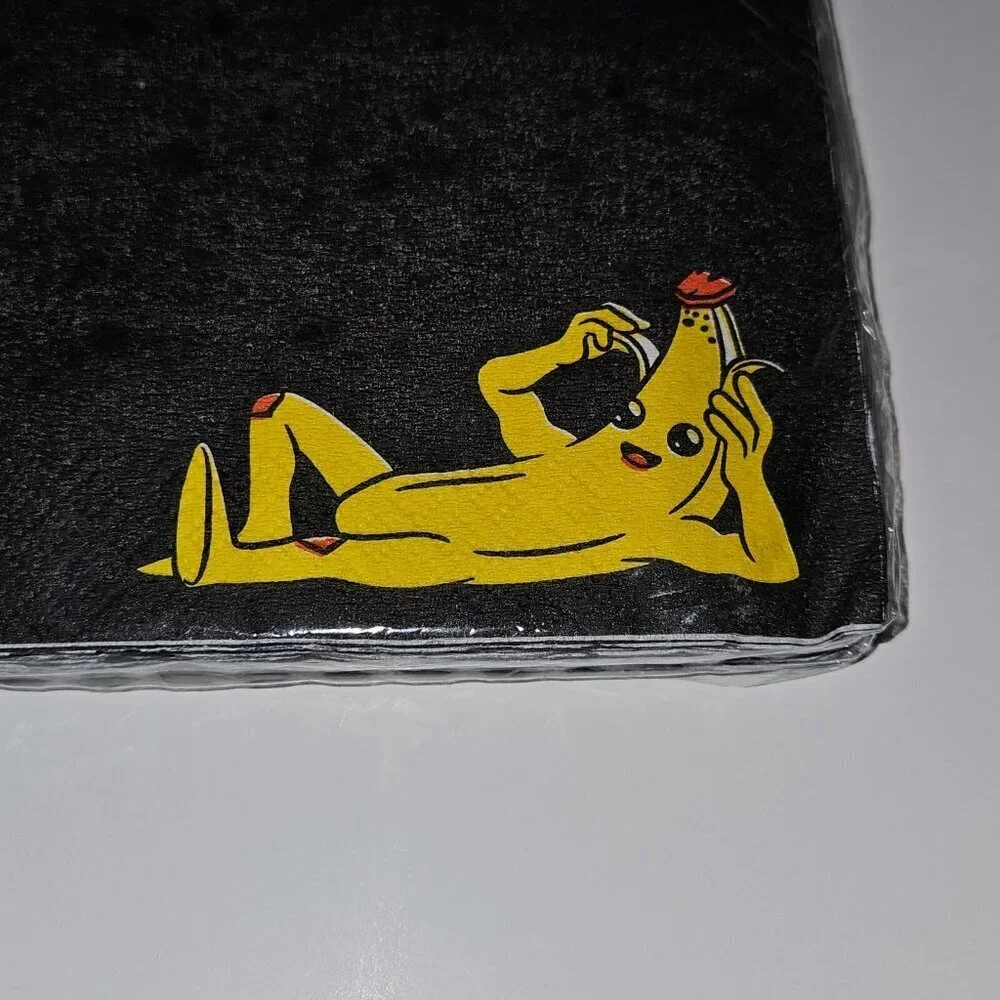 NEW Fortnite Banana Napkins 16 ct Party Supplies unique Black Yellow